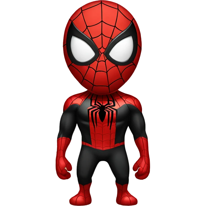 Black and red spiderman emoji