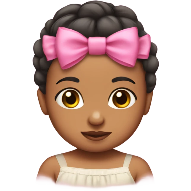 Mexican baby with pink bow headband emoji