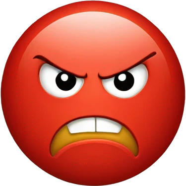red circular angry face emoji