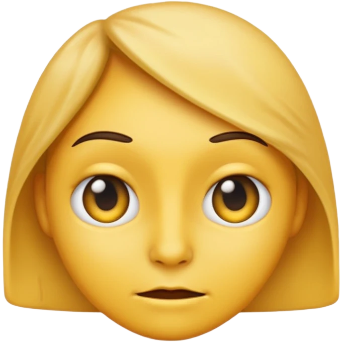 A regular emoji giving a side eye to the viewer emoji
