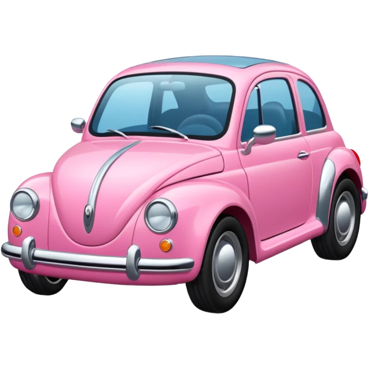 A pink car
 emoji