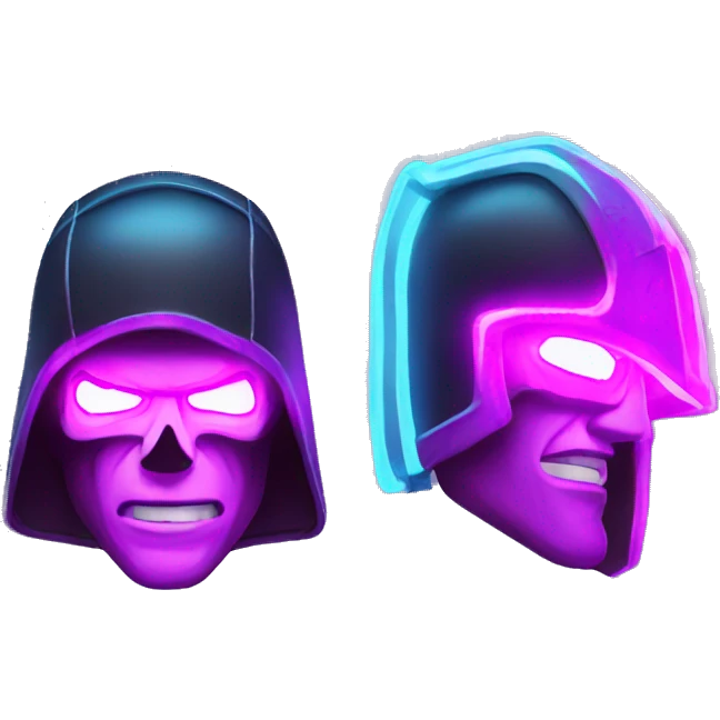 raider vs raider glowing neon emoji