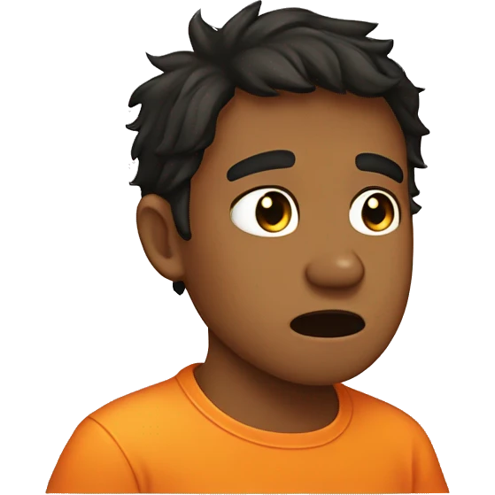 Percy Jackson crying orange t shirt emoji