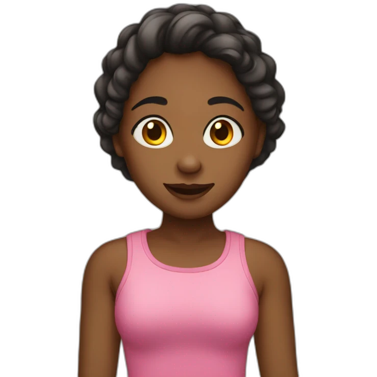 Girl with background emoji