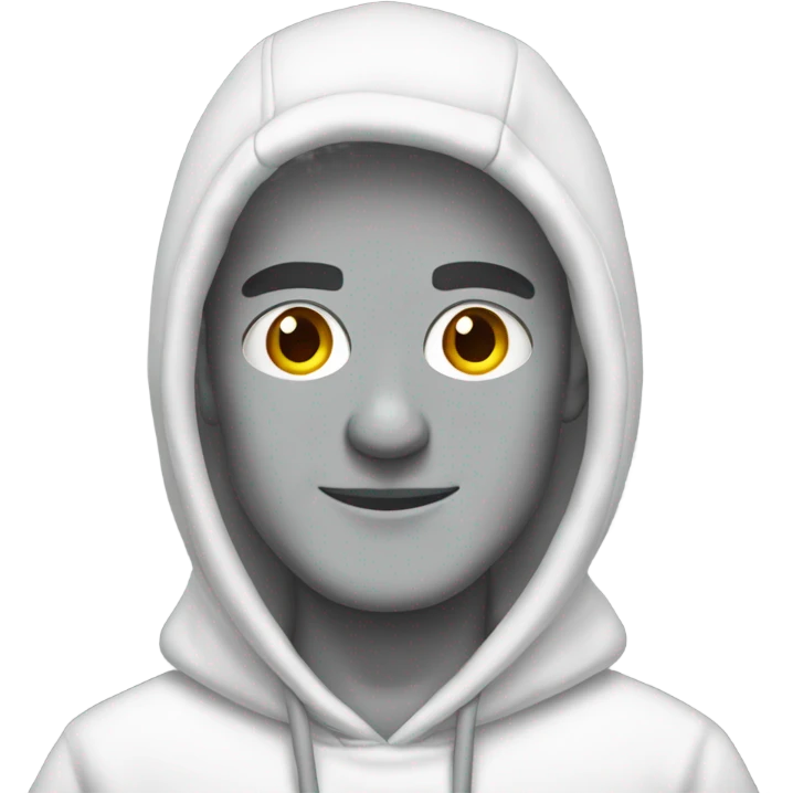 Frank Gregory in a white hoodie emoji