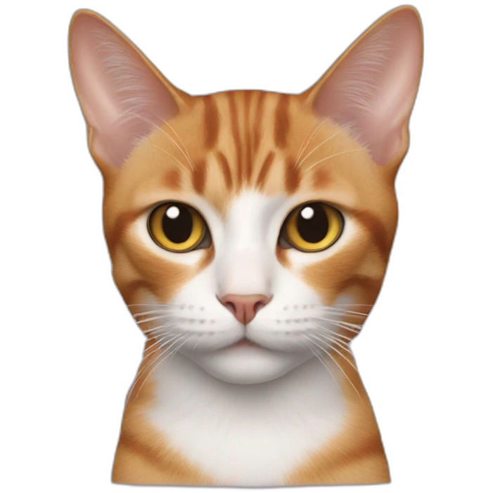 cat with david bowie makeup emoji