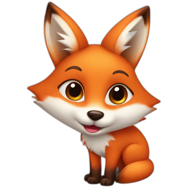 fox  heart  love emoji