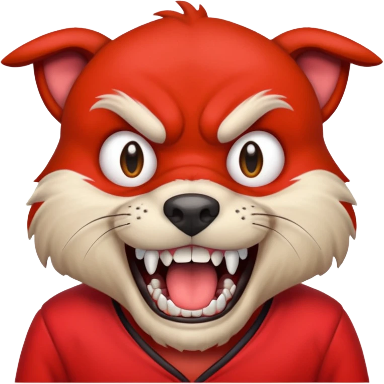 make one sad make one happy and make one mad a dog with red clothers emoji