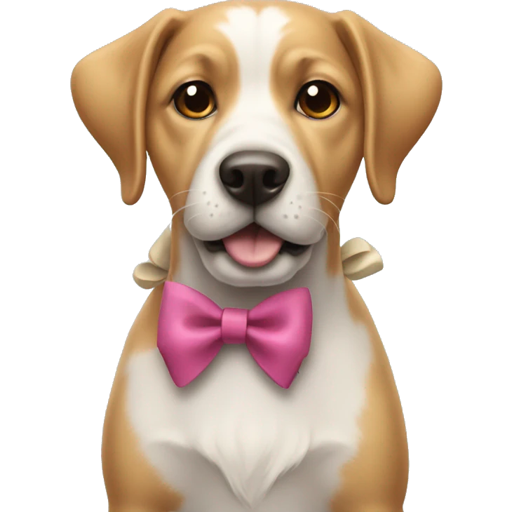 Dog with a bow on it  emoji