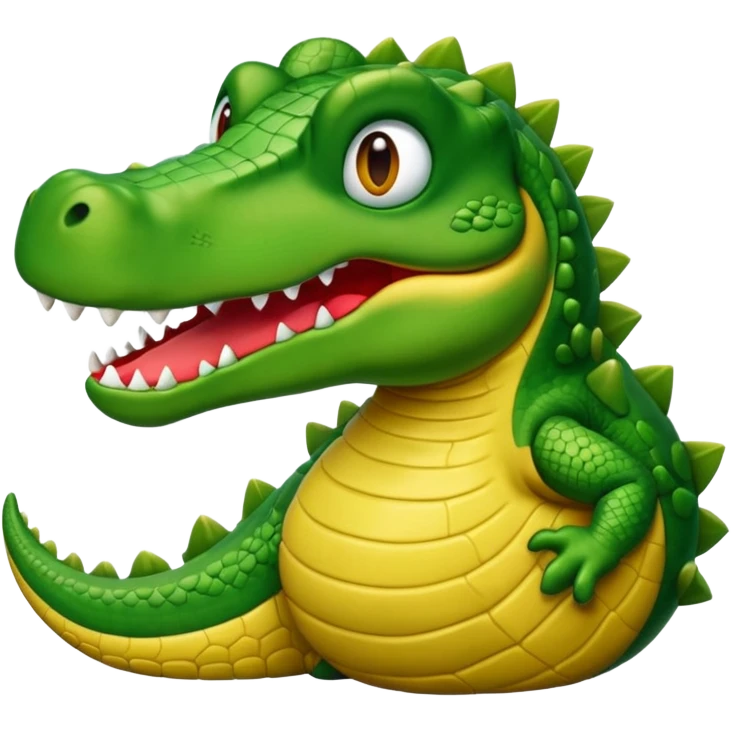 Cocodrilo en un aviso emoji