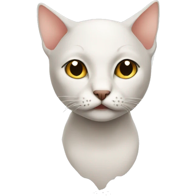 Bald cat  emoji