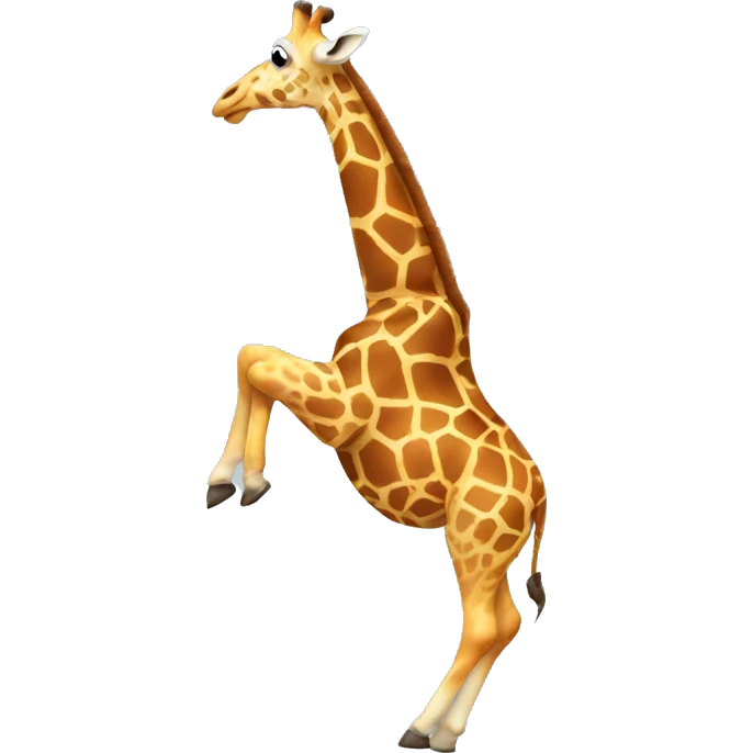 a giraffe doing a backflip  emoji