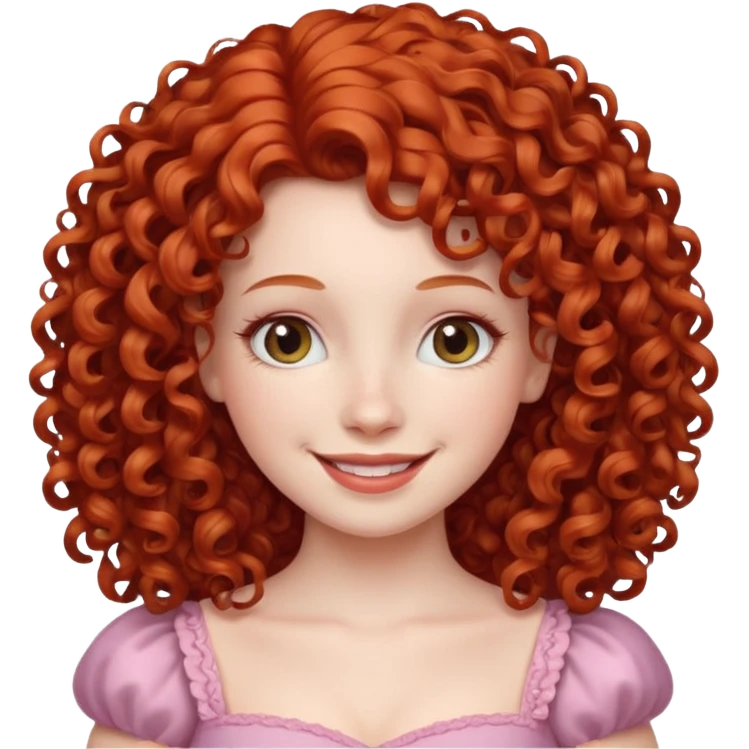 red curly haired princess emoji