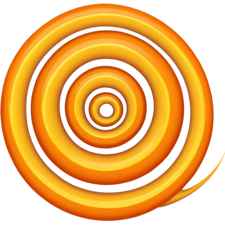 A glowing orange spiral emoji