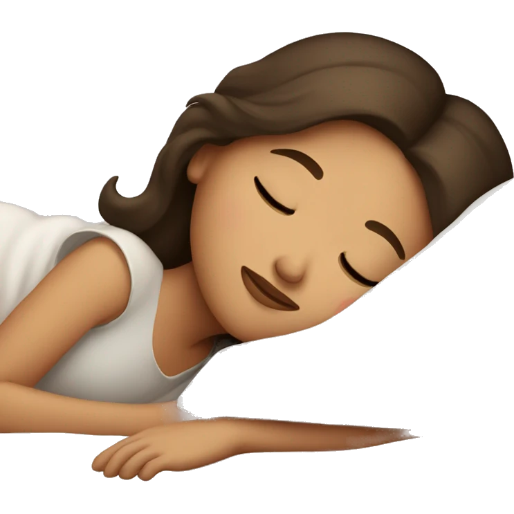Brunette girl sleeping emoji