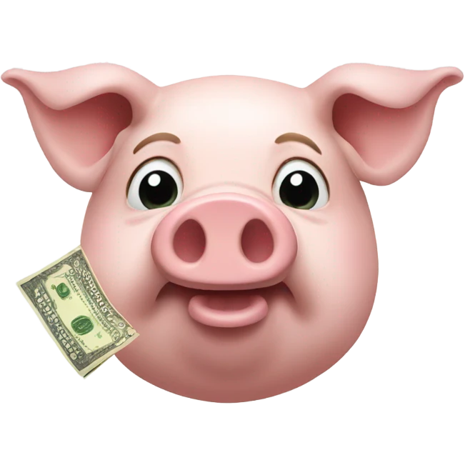 Pig with money emoji