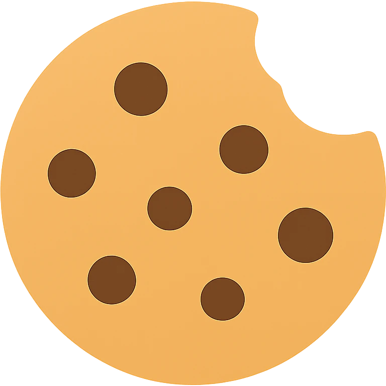 cookie icon, simple and recognizable, flat color style emoji