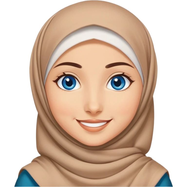 Turkish beautiful finish Konya girl blue eyes with hijab dress and ramadan background  emoji