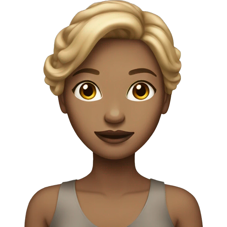 glamorous girl with light brown hair emoji