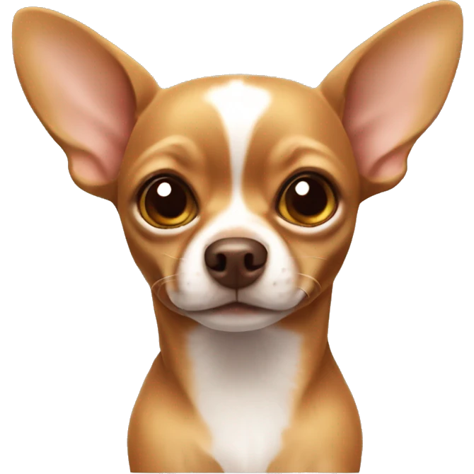 Brown chihuahua with big ears  emoji
