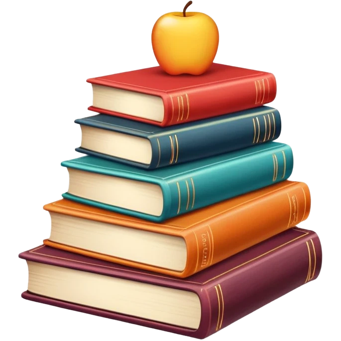 Aesthetic books on the table emoji