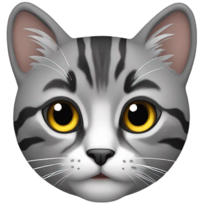 серая кошка emoji
