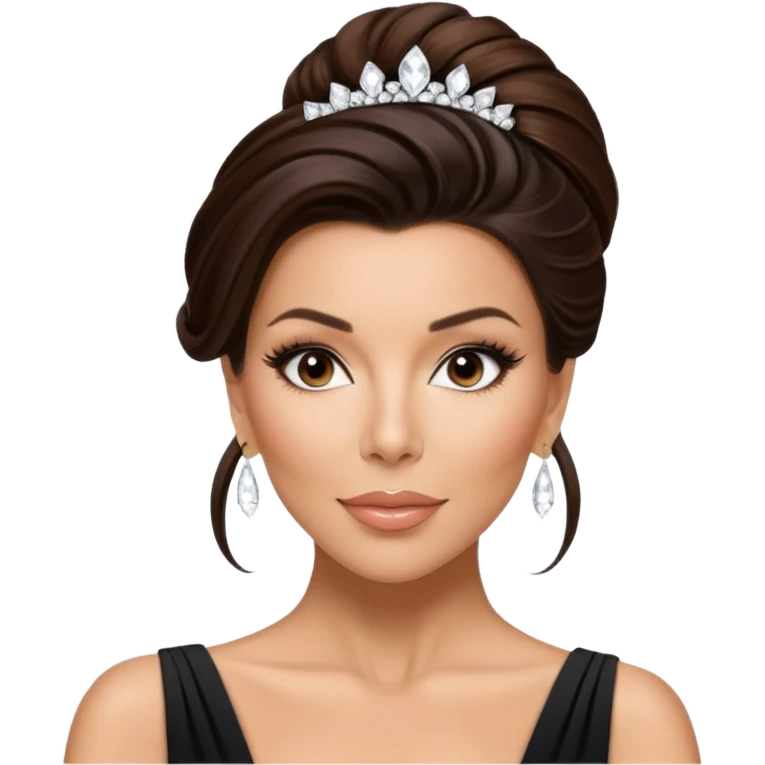 Eva Longoria emoji, stylish updo, sparkling eyes, L'Oréal Paris, celebrity glamour emoji