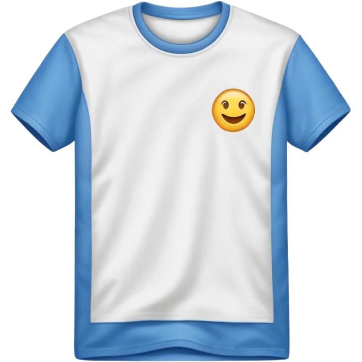 plain white short sleeve t-shirt no buttons emoji
