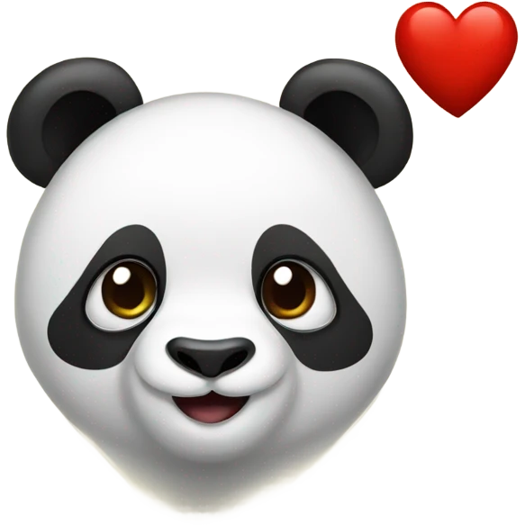 Panda with a Heart emoji