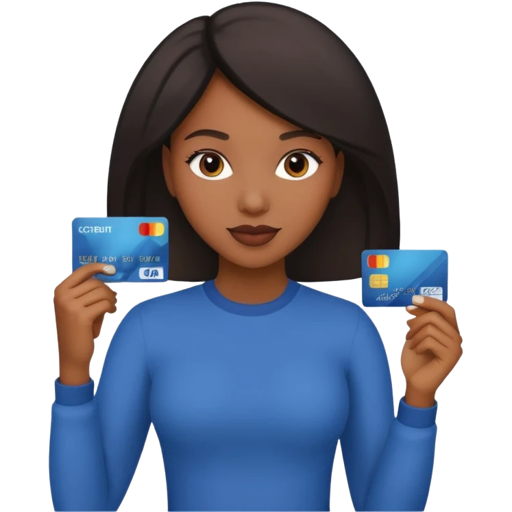 Credit card black women 
hands emoji