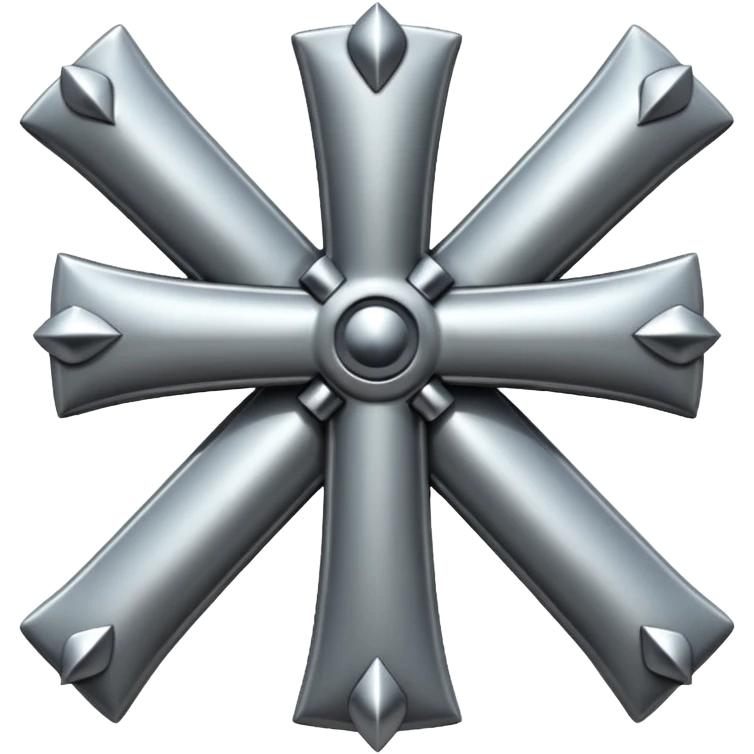 Metal studded cross emoji