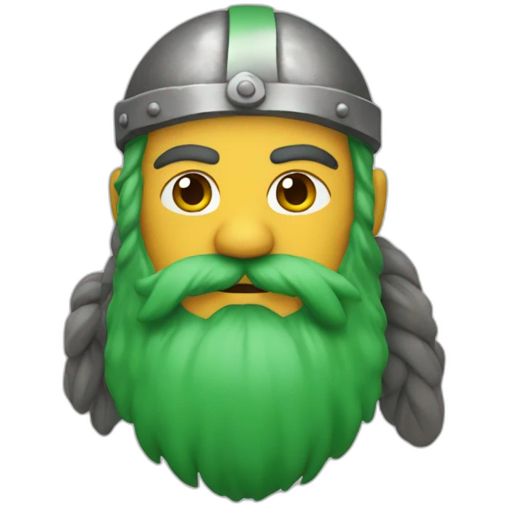Viking with a green beard emoji