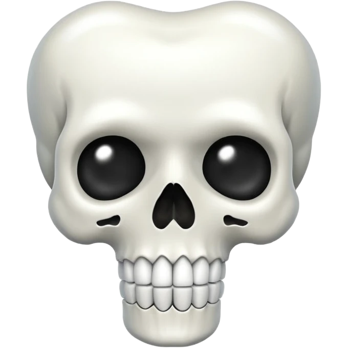 tooth skull shaped emoji