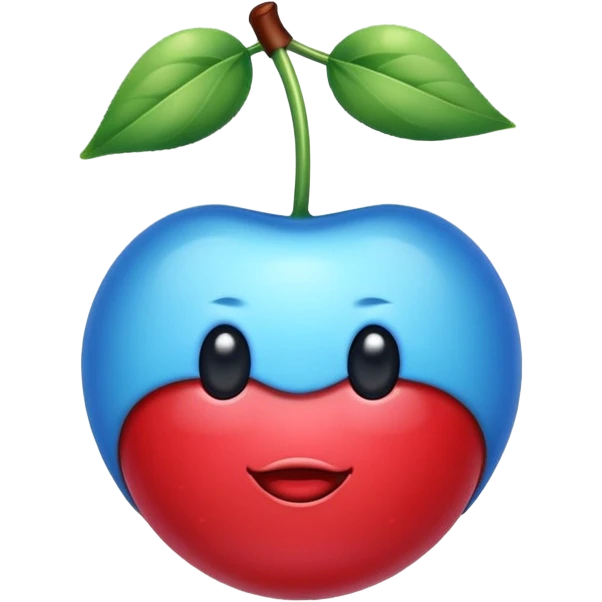 Une  cerise bleu ils 8 emoji