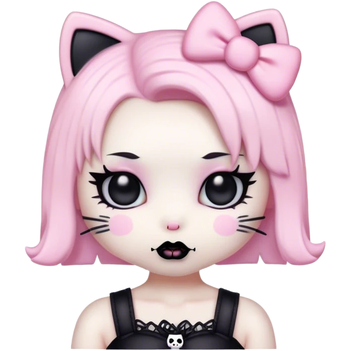  pastel goth hello kitty emoji