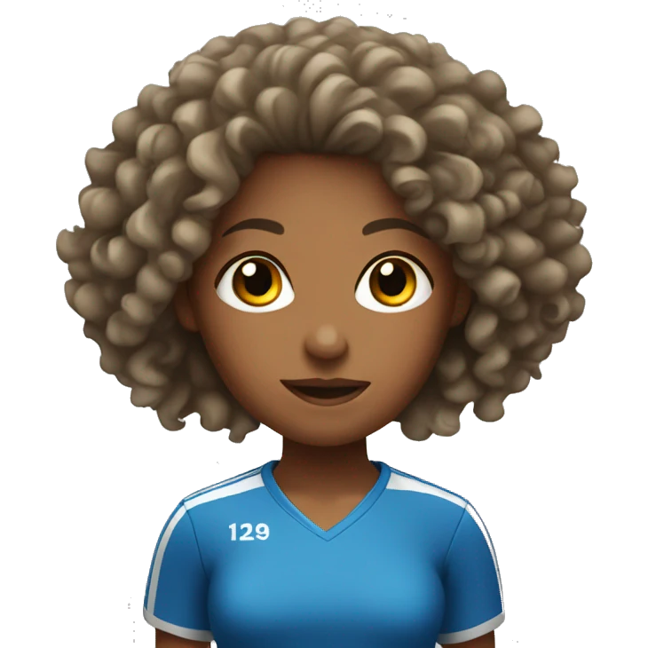 Handball Girl with curly hair  emoji