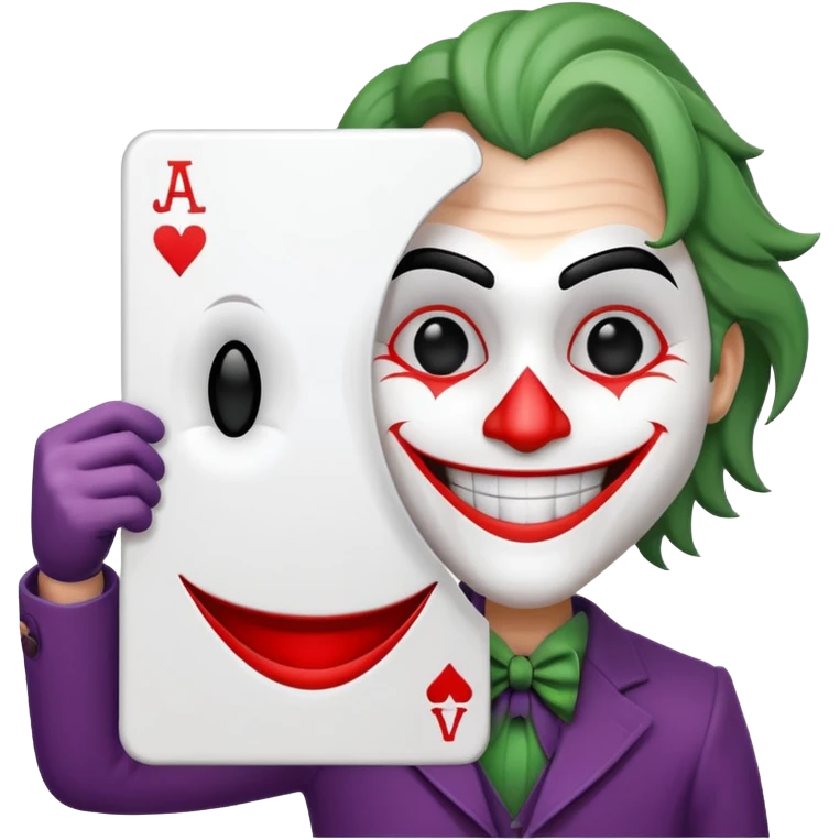 Joker card holding a large blank sign emoji