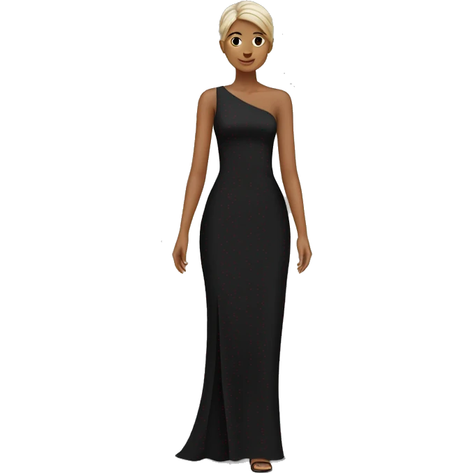 minimalistic black dress without body emoji