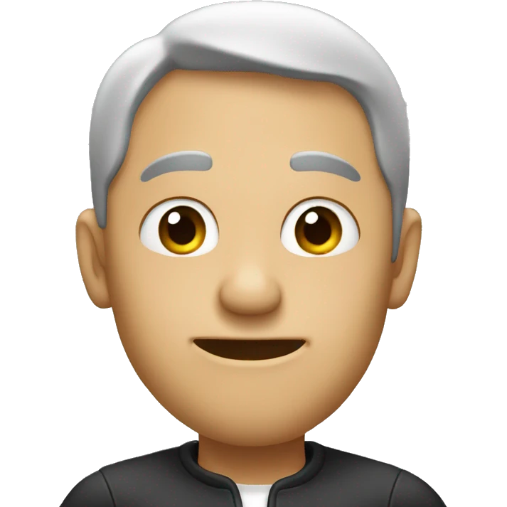 man pointing at his ear emoji