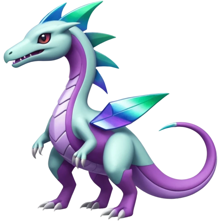 Shiny Green and Purple Salazzle-Palkia-Silvally-Dialga-fusion emoji