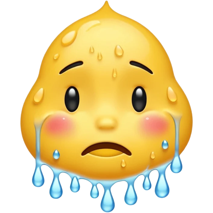 embarrased yellow emoji sqeezing eyes shut with sweat coming down the face emoji