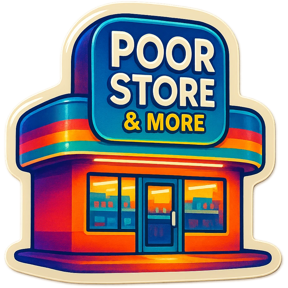 Convince store named Poor Store & More emoji