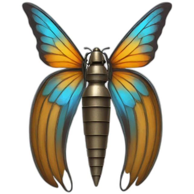 Bullet with butterfly wings emoji
