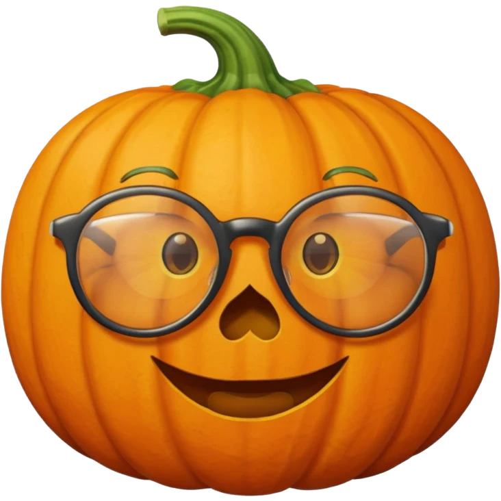 punkin with glasses emoji