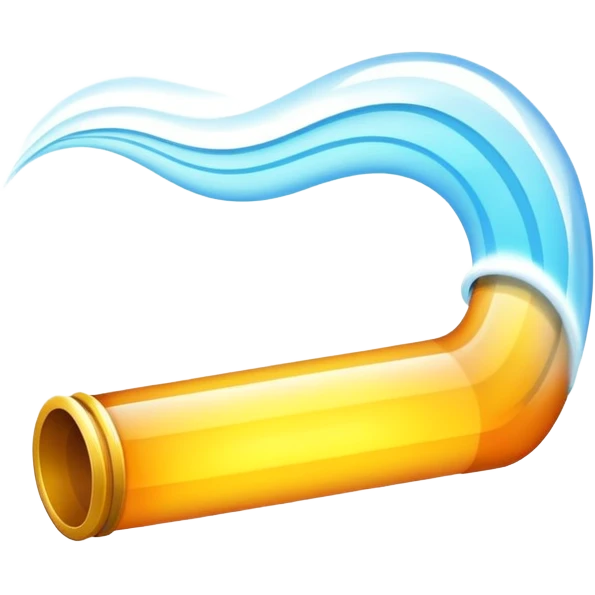 Light waves being channeled through a tube waveguide emoji