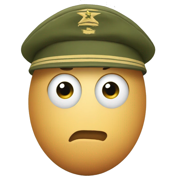 egg in army custume emoji