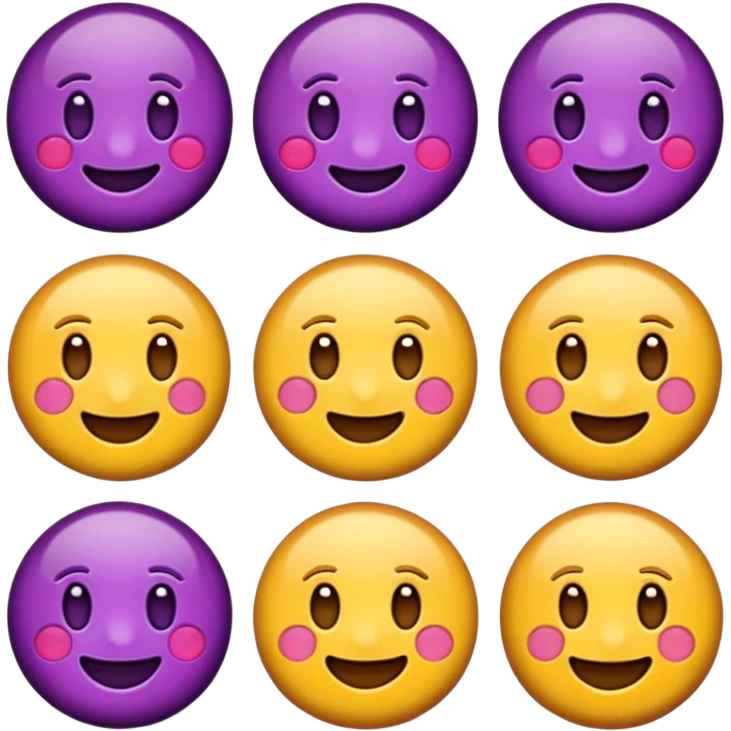 Haz unos emojis morados pasteles coquette emoji