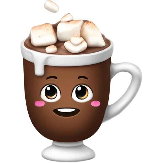 Hot chocolate with marshmallows emoji
