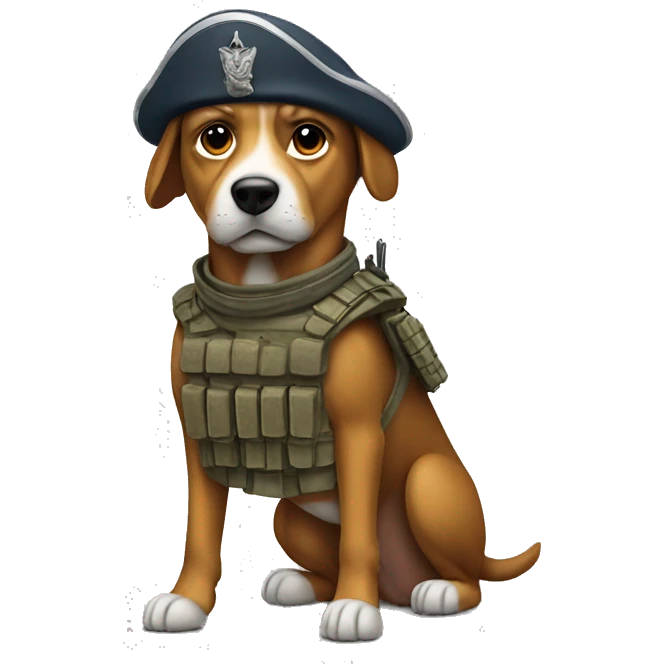 Dog soldier emoji