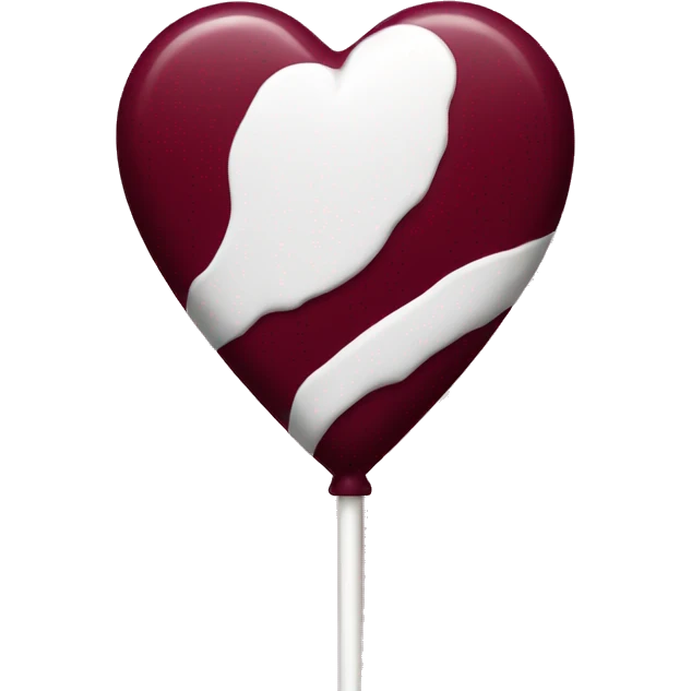 Burgundy heart lollipop emoji